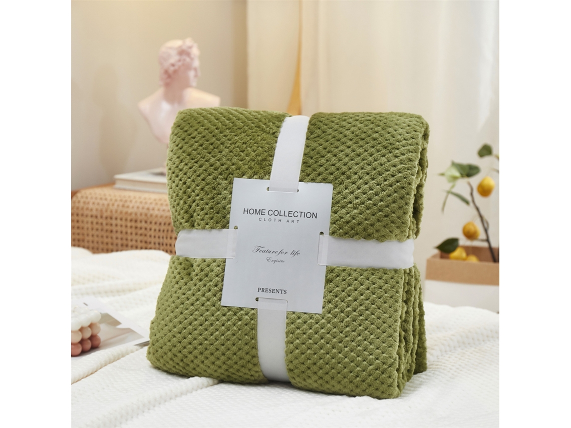 Cobertores Macios e Aconchegantes para Cama Sofá e Loveseat Grade de Abacaxi Verde EVELTEK 180x200
