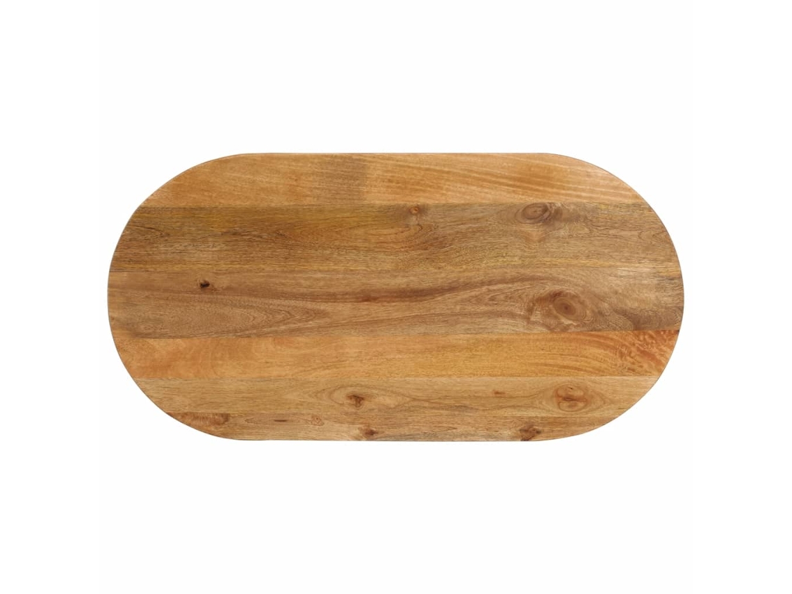 Vidaxl Tampo De Mesa Oval 120x50x2,5 Cm Madeira De Mangueira Maciça