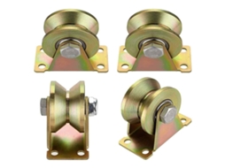 4-piece V-groove Pulley Set – Steel Cable Sliding Door Guide Wheels (1.2 Inches)