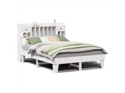 Cama Sem Colchão 140x200 cm Madeira de Pinho Maciça Branco MAISON EXCLUSIVE