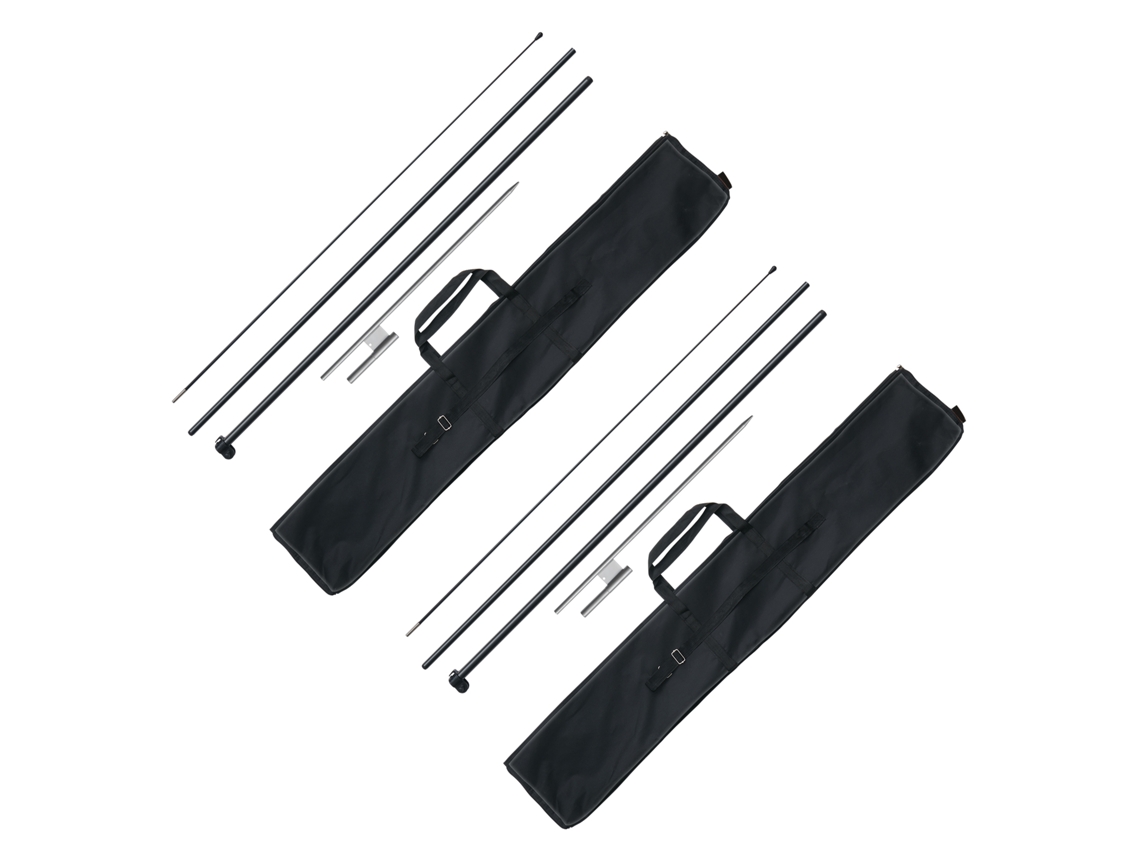 Pcs De Mastro De Bandeira Succebuy Com Penas 388,5 Cm Com Estacas Para O Solo