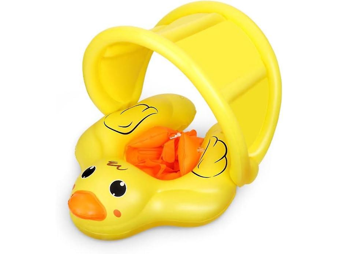 Boia De Natação Para Bebês Com Teto - Boia De Piscina Inflável Para Bebês -aquaforge