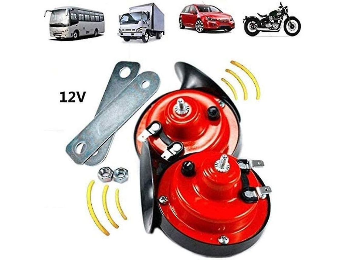 Buzina de Trem 300db para Caminhões Buzina Elétrica Caracol Dupla 12v Kit Buzina Água prova com Som Intenso YURU