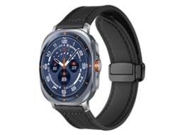 Bracelete Para Samsung Galaxy Watch Ultra - Com Fivela Magnética E Estampa Cavalo Louco (47mm) - Preta