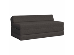 Vidaxl Sofá Cama Dobrável Cinzento-escuro 120 X 60 X 49 Cm Tecido