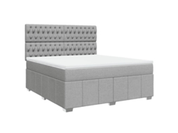 Box Spring Bed, Box Spring Beds Vidaxl Cinzeto Tecido (180 X 200 Cm)