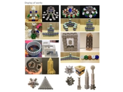 Conjunto Mali de Bolas Magnéticas Mágicas DIY com 432 Peças, Buckyballs de 3mm em Prata