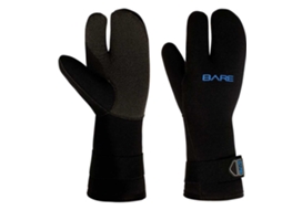 Luvas de Mergulho BARE 3 Dedos Mitt 7 Mm (S)