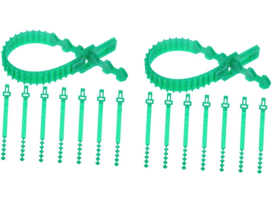 Conjunto De 16 Tiras De Suporte Para Árvores, Amarras Ajustáveis Para Plantas, Sistema De Suporte Para Plantas