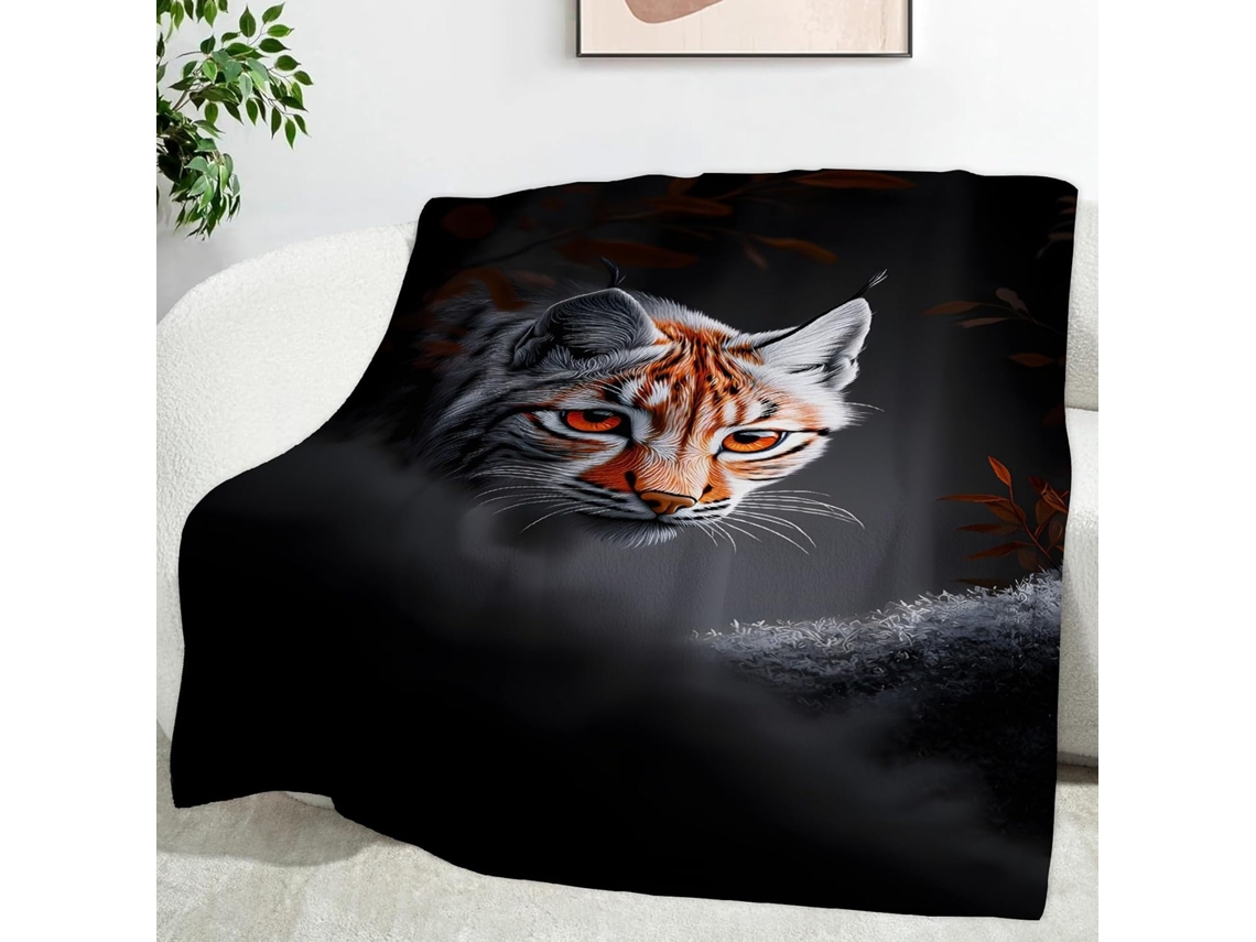 Manta Lynx 220x240 Cm Multifuncional Macia e Aconchegante em Flanela Ideal para Cama Escritório Cochilos Conju