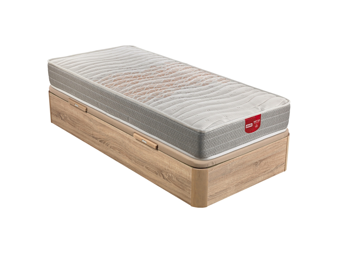 Pack PIKOLIN Sommier Natural + Colchão Molas Ensacadas Cherry + 2 Almofadas Grátis (90 x 190 - 54 Cm de Altura)