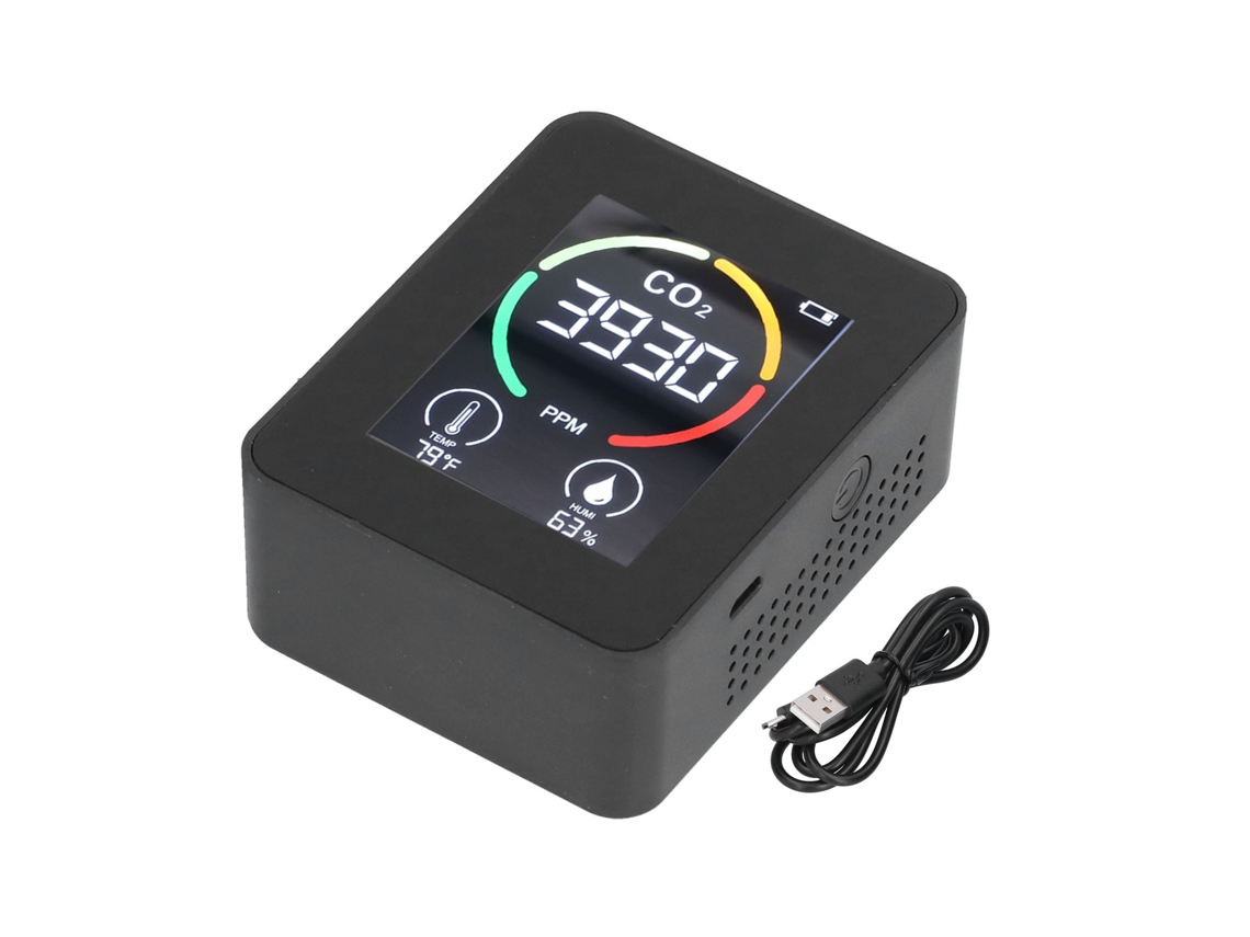 Monitor de Gás Co2 3 em 1 com Tela de Cor para Uso Doméstico