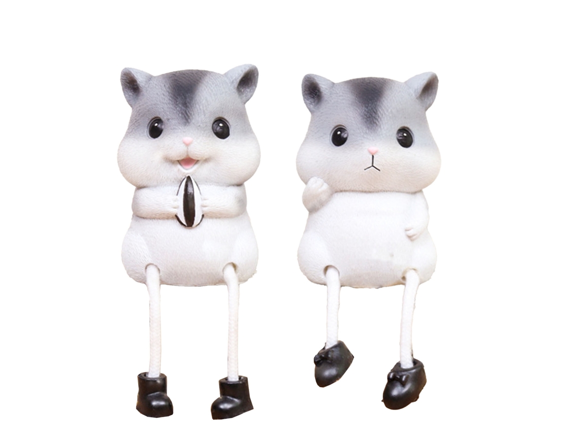 Painel Decorativo Carro Hamster Cinza 12.5cm