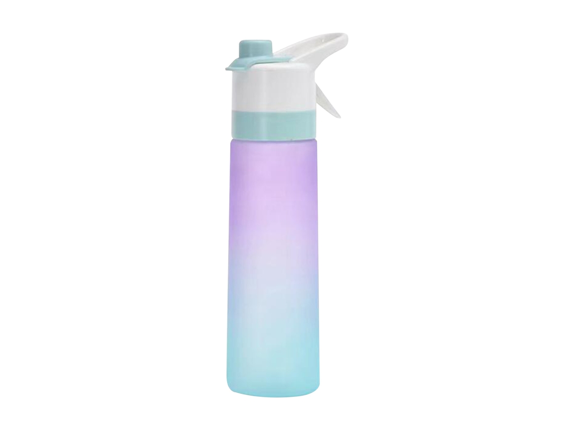 Garrafa de Água Esportiva Unissex com Espuma Spray Gradiente, Copo de Plástico Colorido para Spray MDUG (roxo Claro)