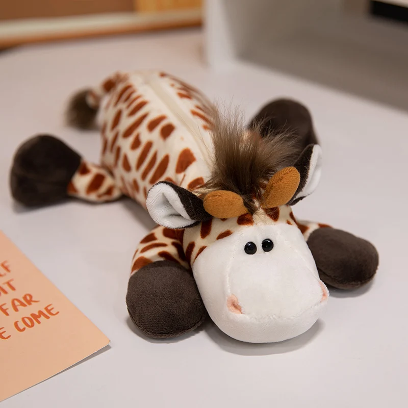 Estojo de Lápis de Pelúcia com Desenho de Animal, Bolsa Grande para Guardar Material Escolar Infantil MDUG (estilo 14, 26 Cm)