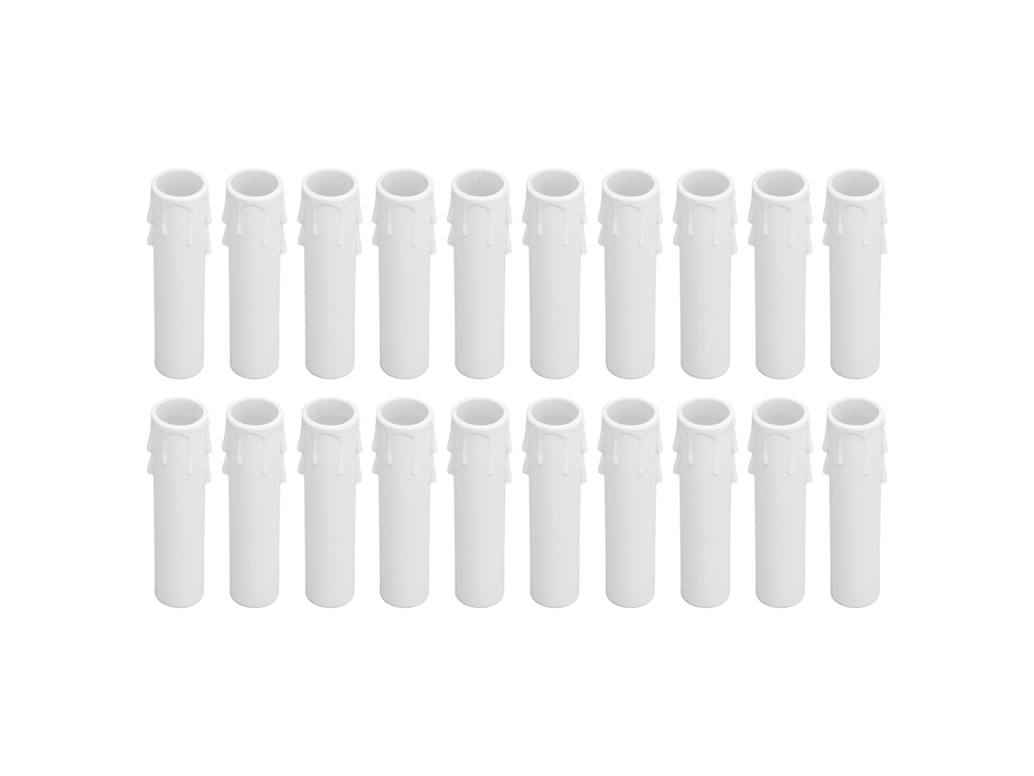 20 Unidades Fundas Para Vela 4 Polegadas Simulação De Gotas Cera Compatível Base E12 Lâmpada Candelabro