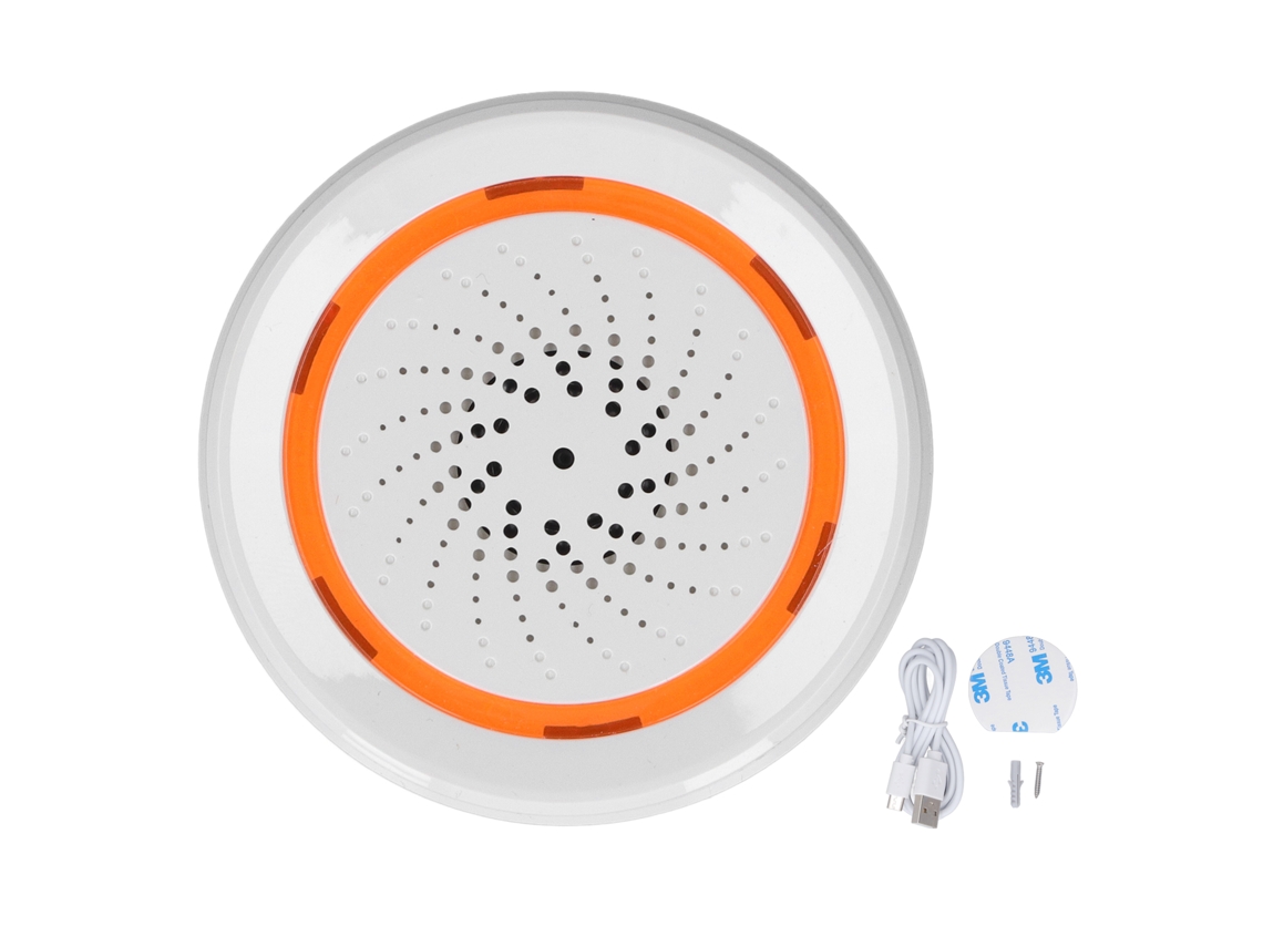 Sirene wireless audível para segurança residencial com zigbee3.0 e compatível tuya LAXISCREED