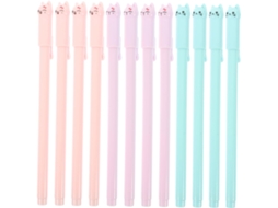 Conjunto De 12 Canetas Tinta Gel Veemoon Com Desenhos Animados, Ideais