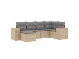 Garden Sofa Set, Garden Sofa Sets Vidaxl Bege Rattan / Vime (n/a)