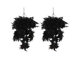 Laxiscreed Decoração De Parede Halloween Com Folhas Pretas, Pack De 2
