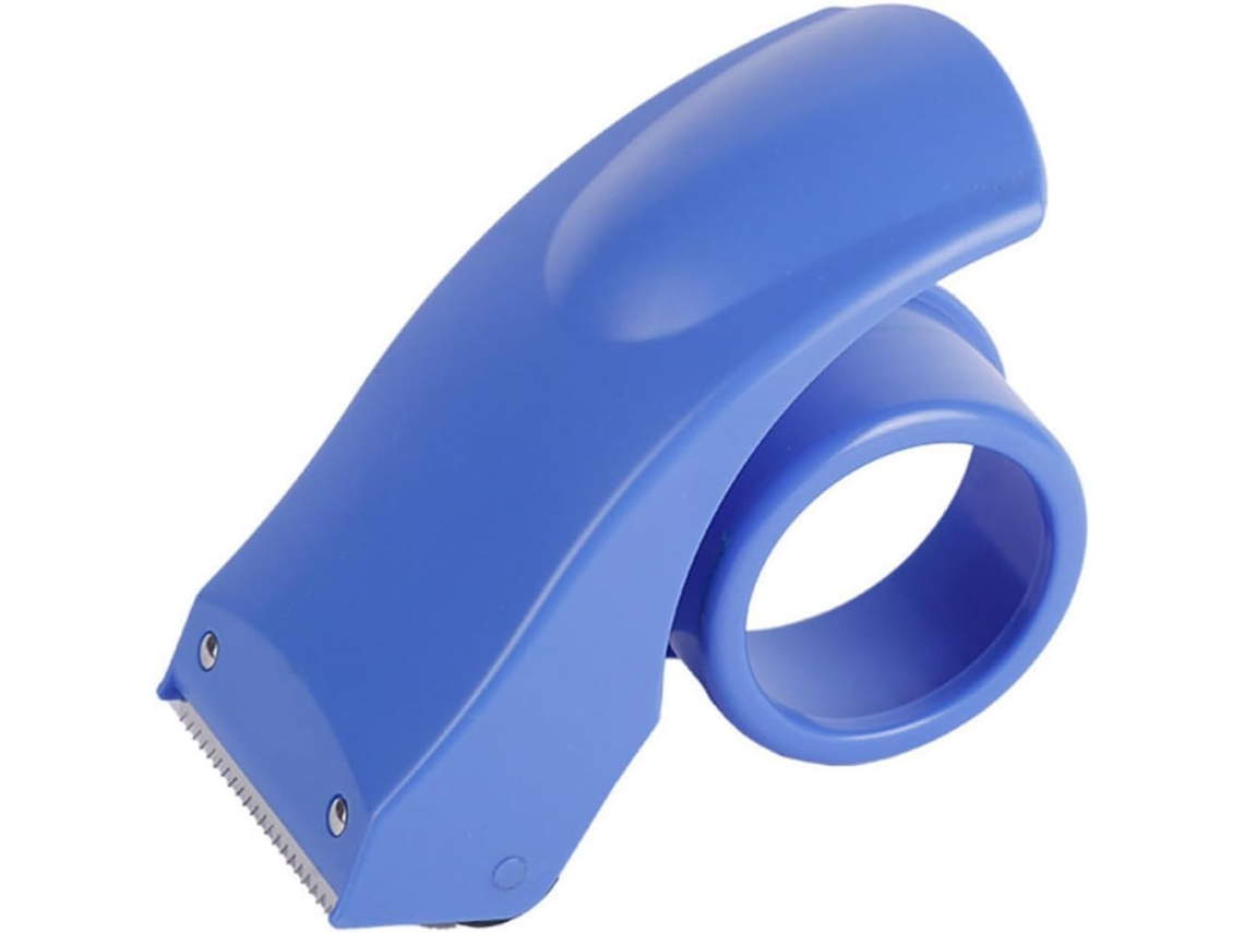 Dispensador de Fita Adesiva Manual Villcase, Plástico Azul, Design Criativo e Prático para Mesa de Trabalho Doméstica, Cor
