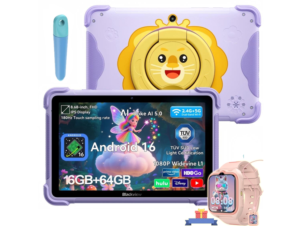 Tablet BLACKVIEW Link 1 Kids + Z30 (8.68'' 12 Gb 64 Gb Roxo)