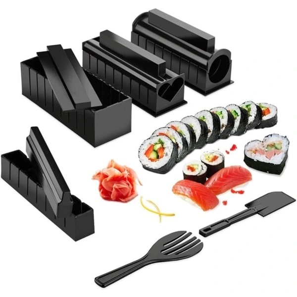 Kit Para Fazer Sushi Com 10 Peças, Conjunto Completo Para Fazer Sushi Em Casa