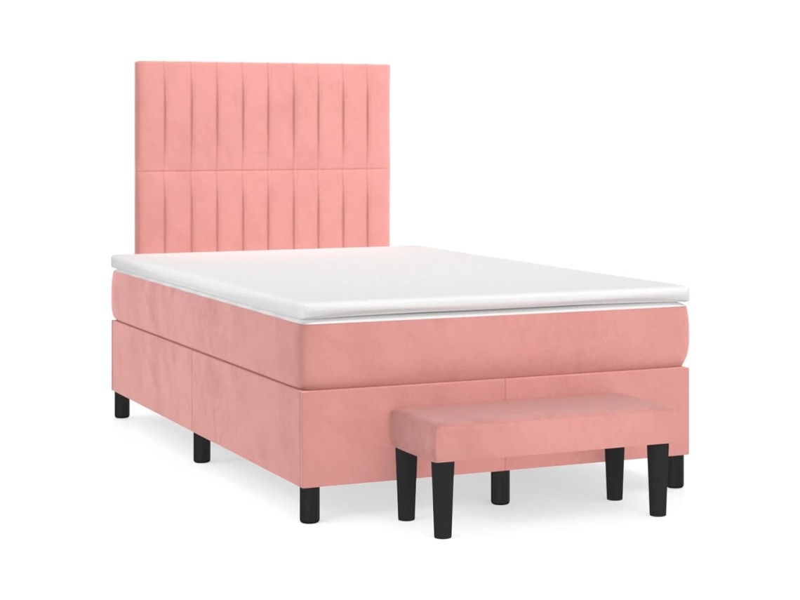 Box Spring Bed, Box Spring Beds Vidaxl Cor-de-rosa Veludo (120 X 200 Cm)