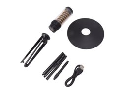 Rebe-lanterna Led Portátil Para Camping Exterior Luz Nocturna Impermeable Lámpara De Tienda Recargable Con Techo Antilluvia Negro