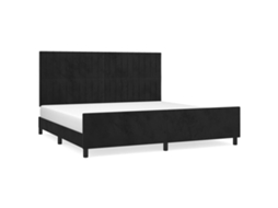 Bed Frame With Headboard, Bed Frames With Headboards Vidaxl Preto Veludo (200 X 200 Cm)