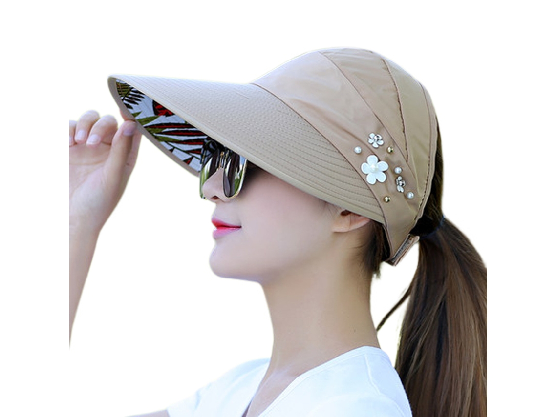 Chapéus De Sol Femininos Com Aba Larga Proteção Uv