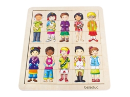 Quebra Cabeça De Madeira Beleduc Match Mix, Brinquedo Educativo Infantil.