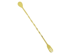Conjunto de Utensílios de Bar em Aço Inoxidável YUNZII com Colher de Coquetel Dourada 26 Cm