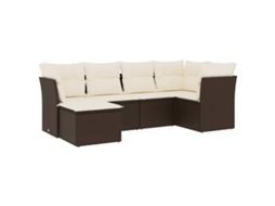 Garden Sofa Set, Garden Sofa Sets Vidaxl Marrom Rattan / Vime (n/a)