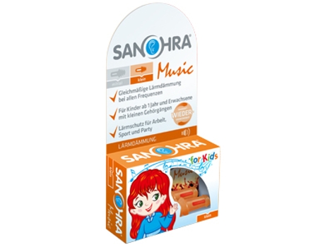 SANOHRA Earplug Som Música Ruído Pequeno 1 Par