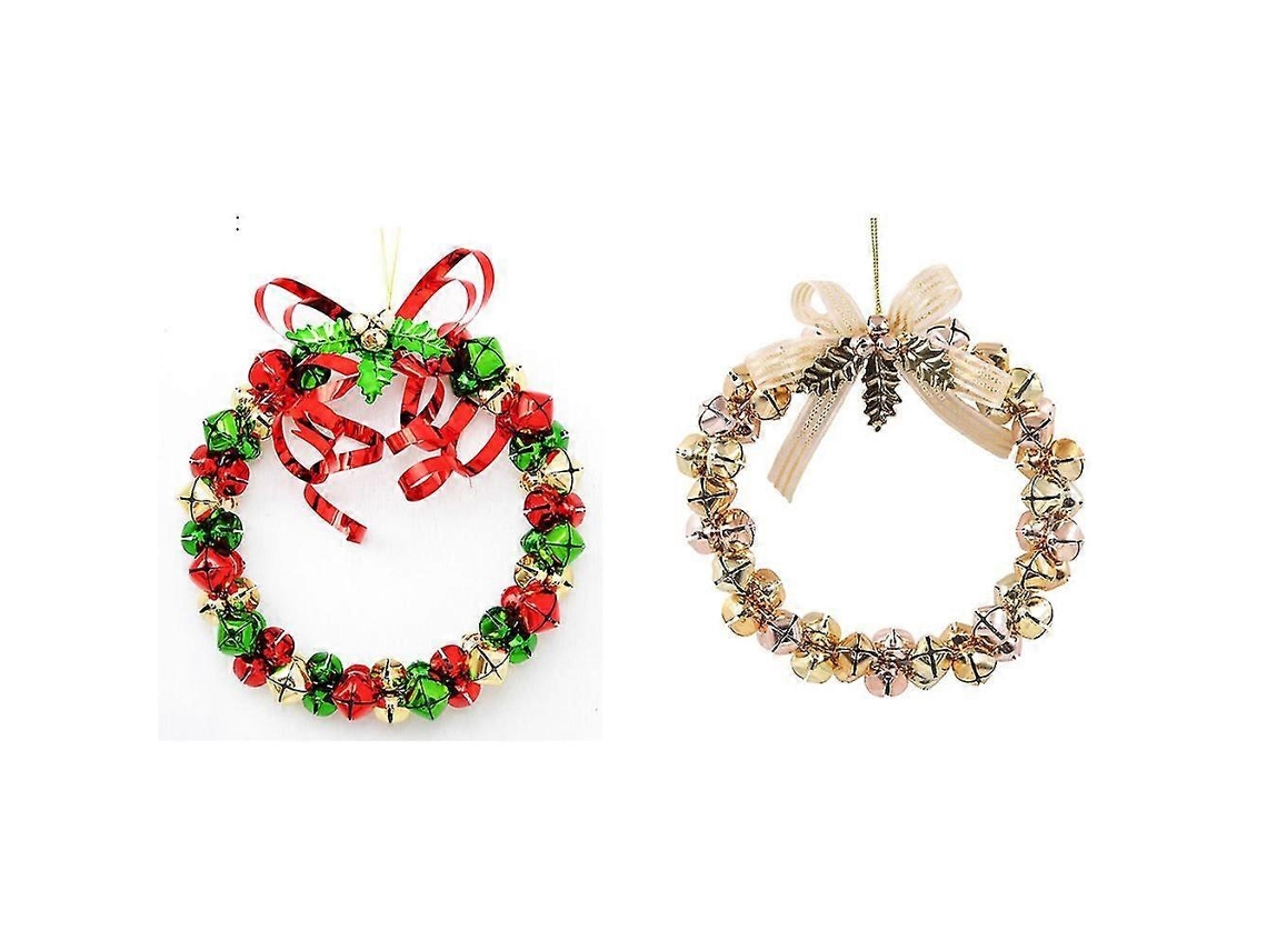 Conjunto De 2 Peças De Guirlanda Natalina Criativa Com Pingente De Sino De Natal Em Ferro Forjado Para Decoração De Natal. Hengjian
