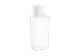Nova Line recipiente Hermético de Plástico Transparente para Cereais Grãos com Xícara Medidora