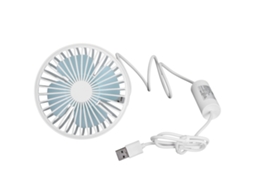 Ventilador De Carro Laxiscreed Com Ajuste De Velocidade E Luz Ambiente, Compacto E Funcional