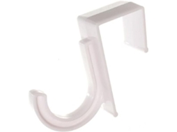 Conjunto De 3 Ganchos De Plástico Simples Brancos Da One Stop Diy The Shopfitting Shop.