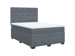 Box Spring Bed, Box Spring Beds Vidaxl Cinzeto Veludo (140 X 190 Cm)