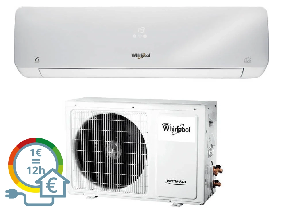 Ar Condicionado WHIRLPOOL SPIW312A2WF (24 m² - 12000 BTU - Branco)