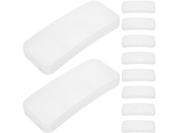 Estojos Para Óculos Ciieeo Com Design Simples E Prático, Em Plástico Transparente, Pacote Com 10 Unidades, Rígidos E Resistentes.
