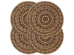 Placemat, Placemats Vidaxl Marrom Juta (n/a)