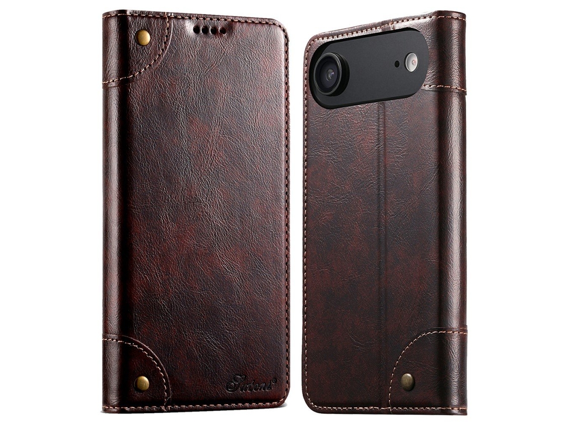 Skalo Capa Carteira De Couro Pu Para Iphone Air Suteni - Marrom