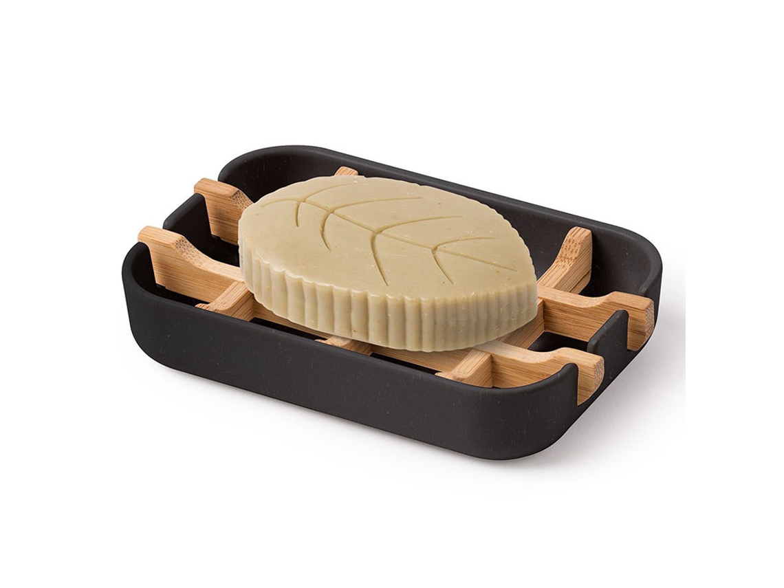 (preto) Saboneteira De Bambu Para Banheiro, Bandeja Para Chuveiro, Acessório De Banheiro Unissex