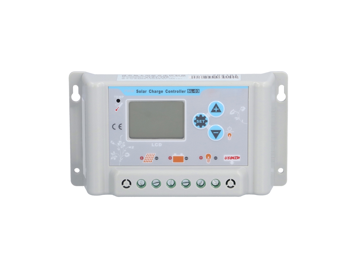 Laxiscreed Controlador Solar Com Display De Cristal Líquido, 10a, Para Gestão De Carga E Descarga De Energia