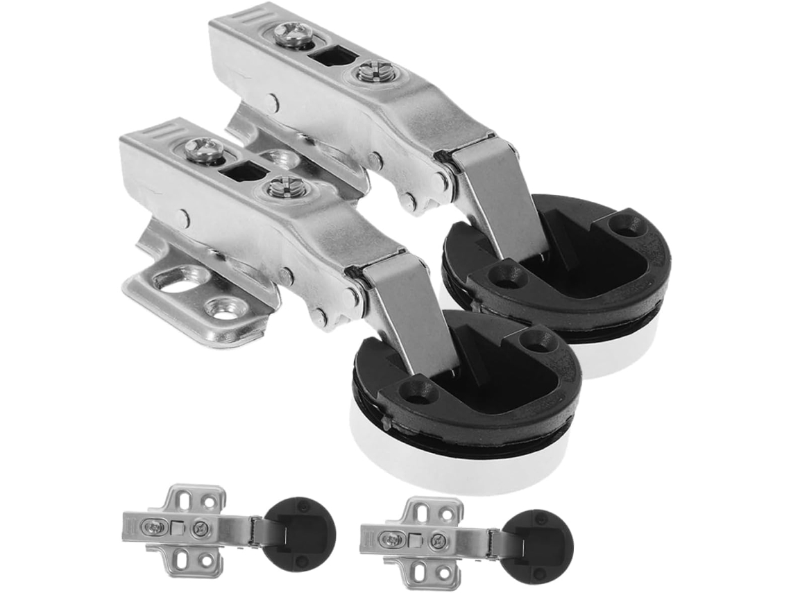 Conjunto De 4 Dobradiças Prateadas Para Portas Vidro, Sem Moldura,