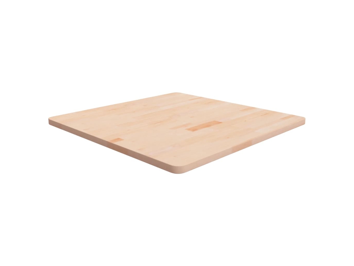 Tampo De Mesa Quadrado 80x80x2,5 Cm Carvalho Maciço Não Tratado Lovely Home