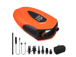 Bomba Elétrica Para Sup, 20 Psi, Portátil E Recarregável, Laranja