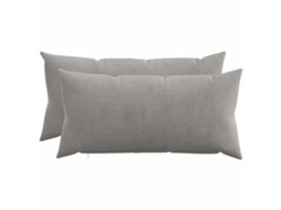 Vidaxl Capa Almofada 2 Pcs Heerlen Cinzento-claro 40 X 80 Cm Cordão
